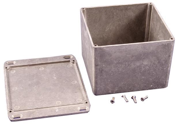 HAMMOND IP54ダイキャストアルミニウム製エンクロージャー 120x120x90mm