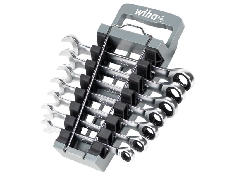 Wiha 8-Piece Ring Ratchet Spanner Set