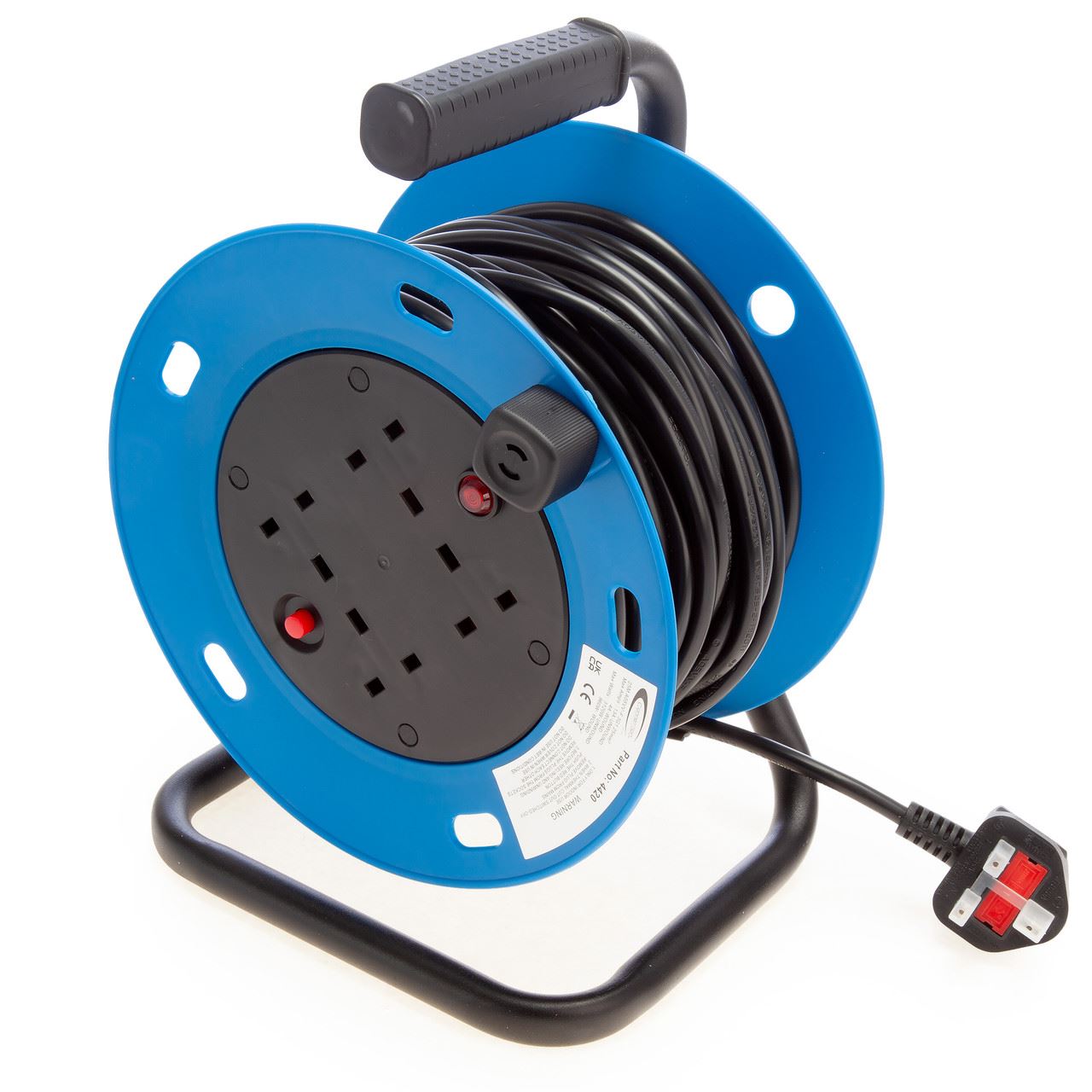 Connexion 4420 Τύλιγμα Καλωδίου, 1.25mm, 13 Amp, 25m, 4 Πρίζες, 240V