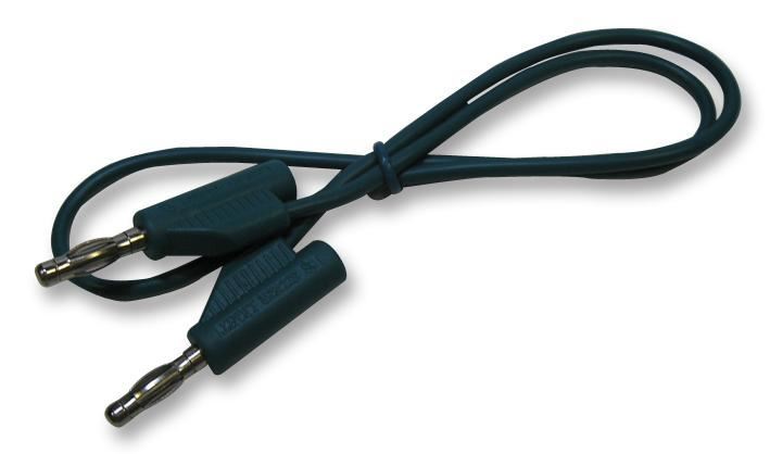 Pro Signal - Câble de test avec fiches banane 4mm vert, 0.5m