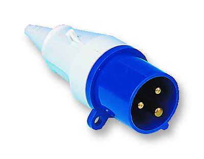 WALTHER Ficha CEE Montagem em Cabo 16A, 2P+E, Azul, IP44