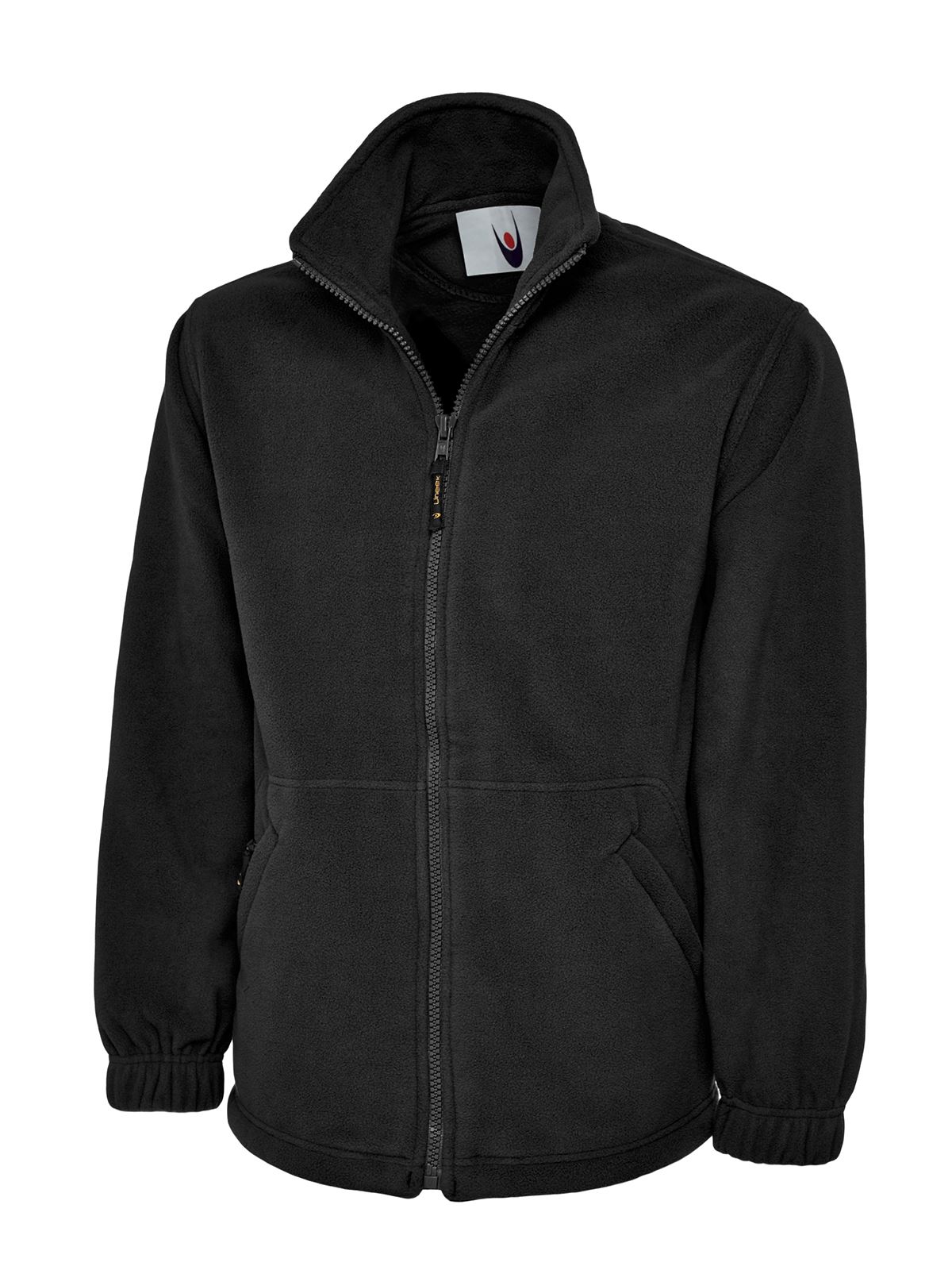 Uneek Classic Volle Rits Micro Fleece Jacket - Zwart - Maat L
