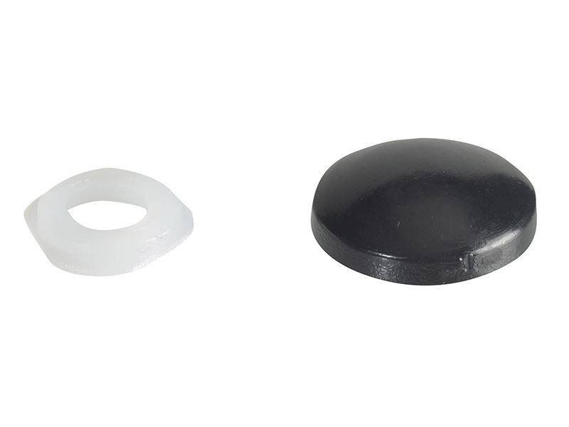 ForgeFix Black Domed Cover Caps No. 6-8, Pack of 20