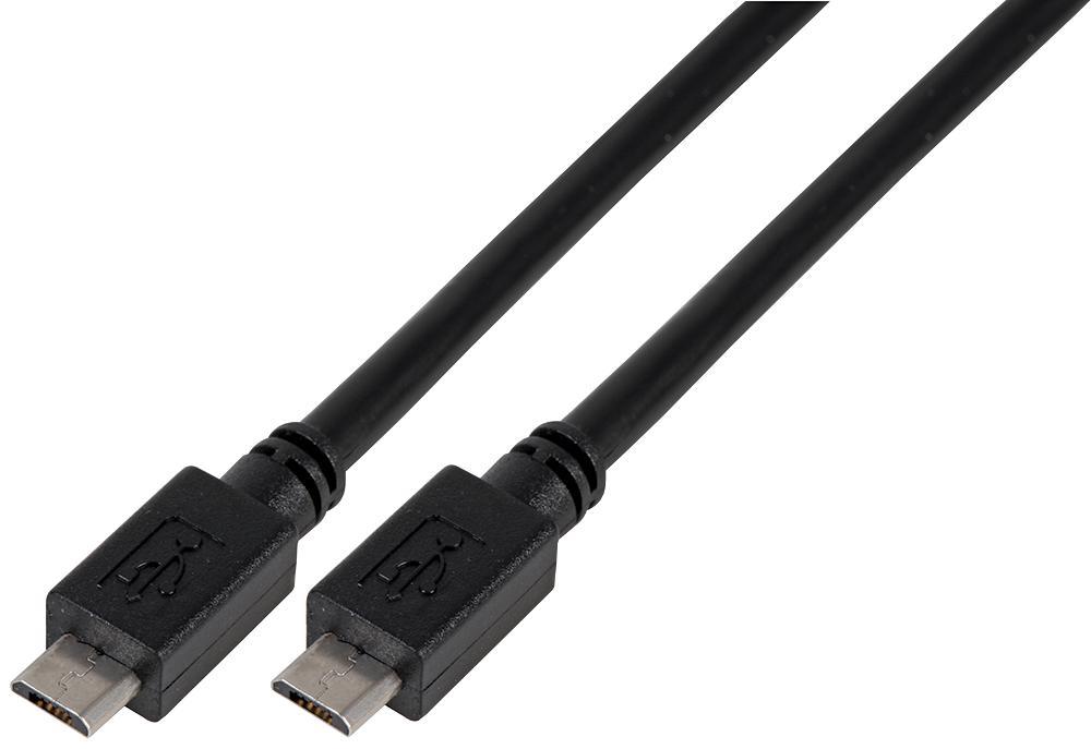 PRO SIGNAL 마이크로 B USB 2.0 케이블, 2m 블랙