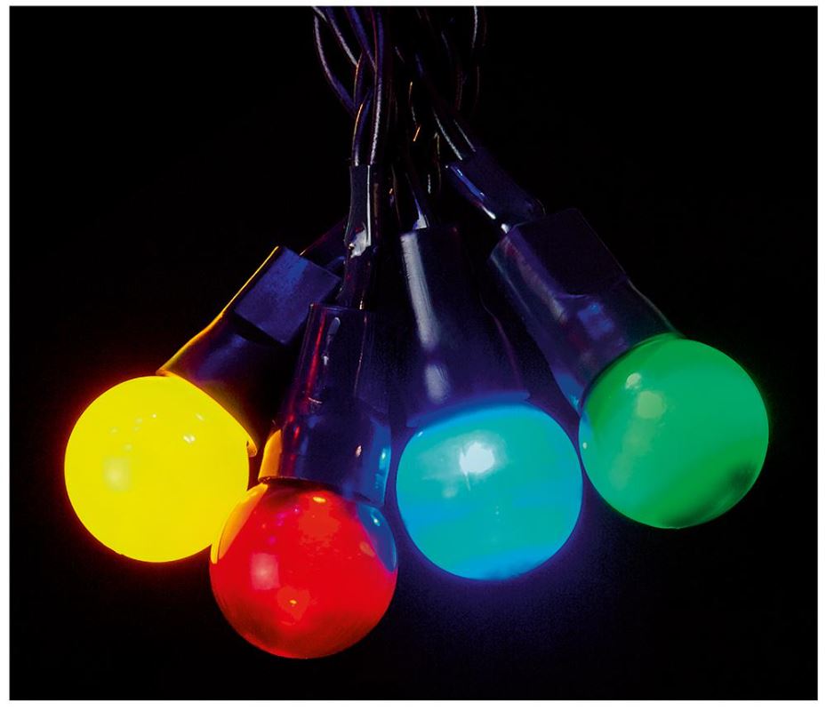 RARAION Luces de Hadas de Perlas Multicolor, 50 LED, 5m