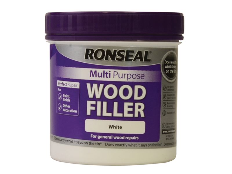 Ronseal Multi-Purpose Wood Filler, White, 465g