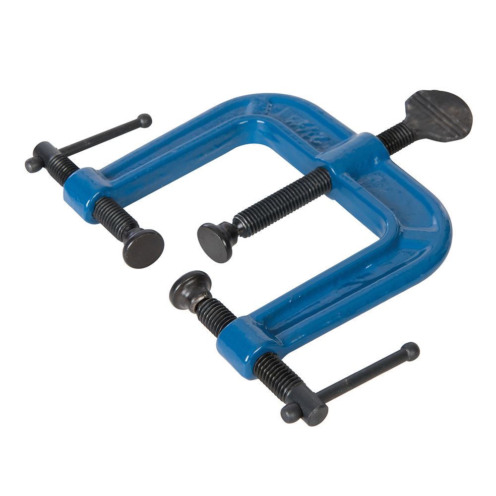 Silverline 3-Way Clamp, 62mm Jaw Capacity, Carbon Steel