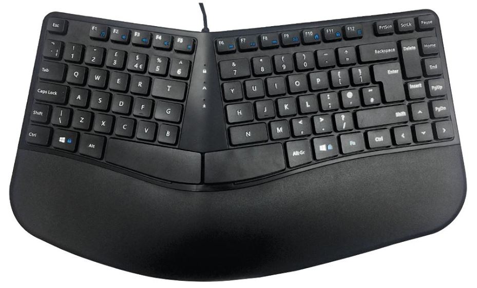 ACCURATUS Contour Split Key USB Keyboard, Black, Ergonomic