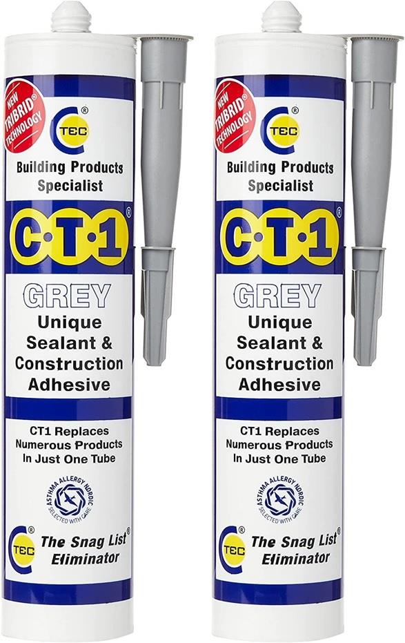 CT1 Grijze Bouwkit & Lijm met TRIBRID Technologie, 310ml