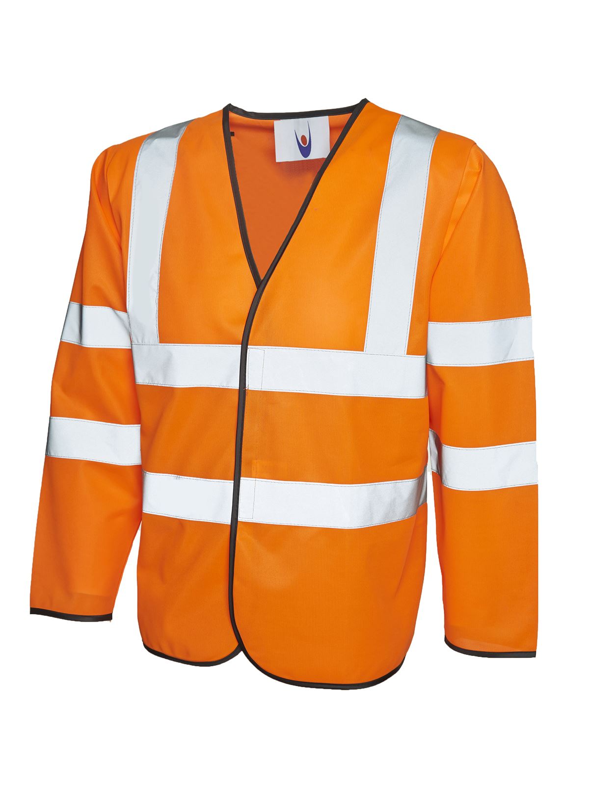 Uneek Unisex Long Sleeve Hi-Vis Waistcoat - Orange, Size M
