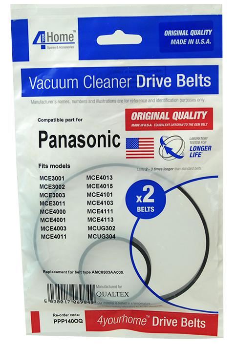 4 YOUR HOME Pohonné řemeny kompatibilní s vysavači Panasonic (balení 2 ks)
