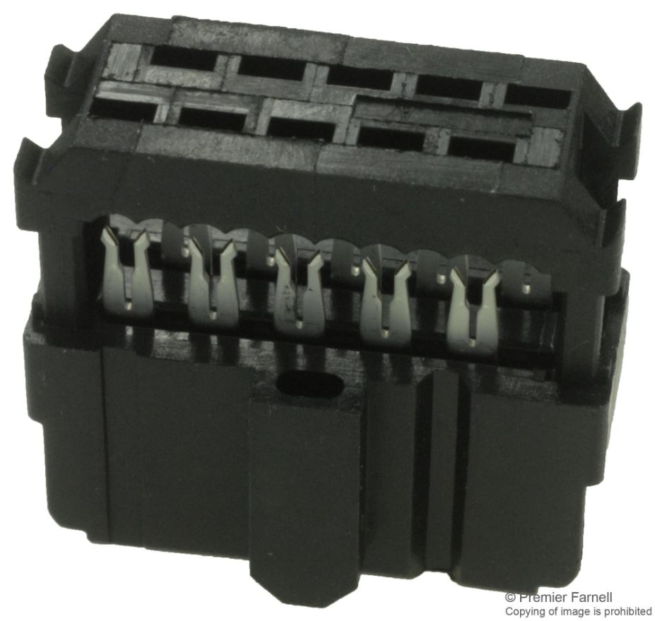 TE Connectivity AMP-LATCH Novo 10-Way IDC Socket, 2.54mm