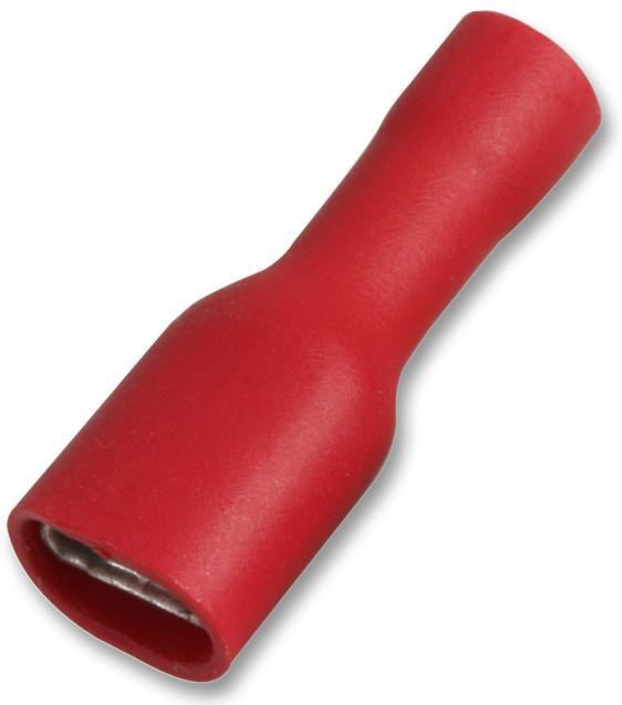 Pro Power Femmine Crimp a Innesto 6,3mm, 12A, Rosse, Confezione da 100