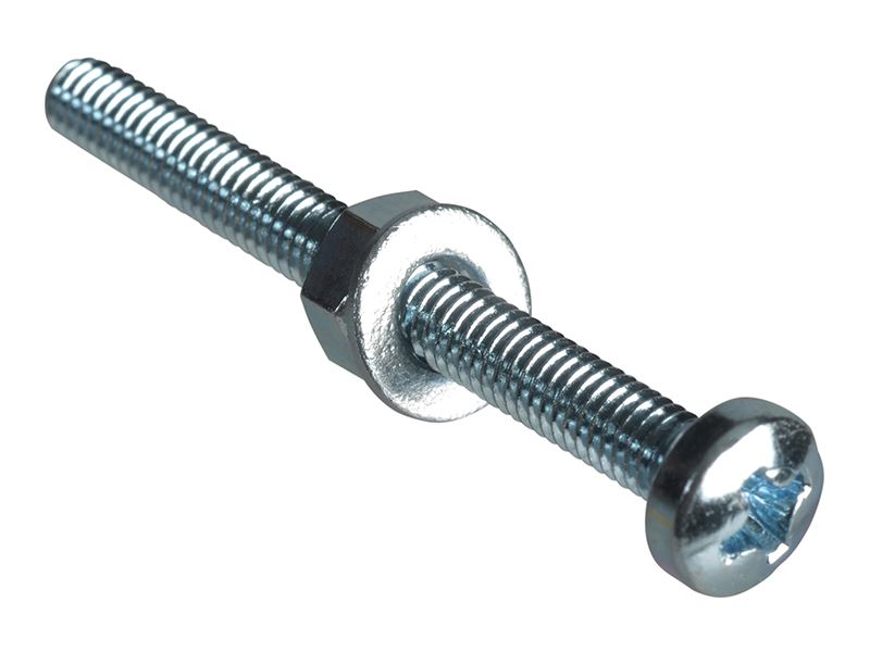 ForgeFix Šrouby M4 x 40mm s plochou hlavou a Pozi, pozinkované, balení 15 ks