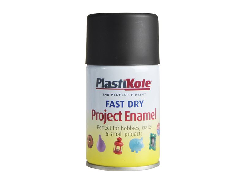 PlastiKote - Peann Locha Tapa Triomú Enamel, Dubh Mat, 100ml