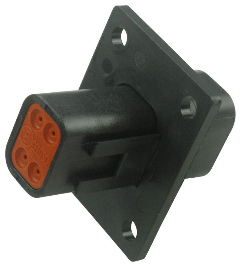 TE Connectivity DT Series Alojamento de Receptáculo Flangeado 4 Vias