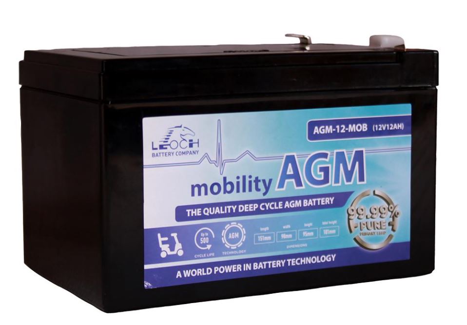 LEOCH - AGM 12V 12Ah 免維護蓄電池 適用電動車/輪椅