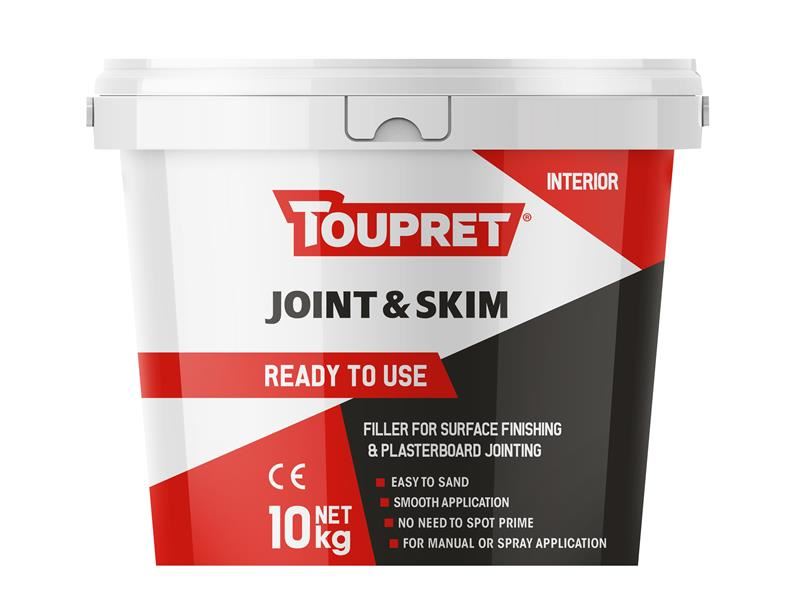 Toupret Ready To Use Joint & Skim Filler, 10kg