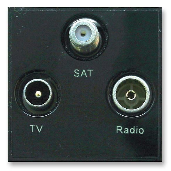 TRIAX מודול משולש לטלוויזיה/רדיו FM-DAB/לוויין, שחור