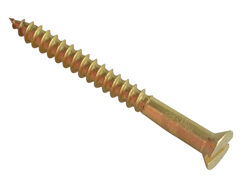 ForgeFix Vis à bois en laiton à tête fraisée, fendue, 3,8 cm x 6, Lot de 12