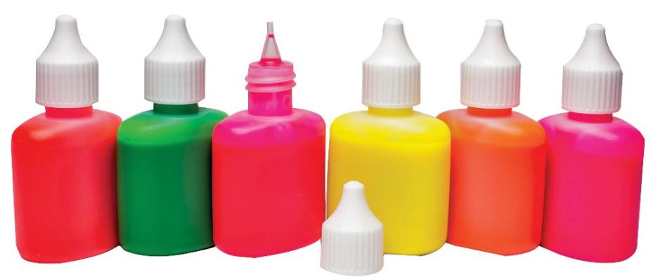 SCOLAQUIP Set de Tintas Marmoleado Fluorescente, 6 Colores x 25ml