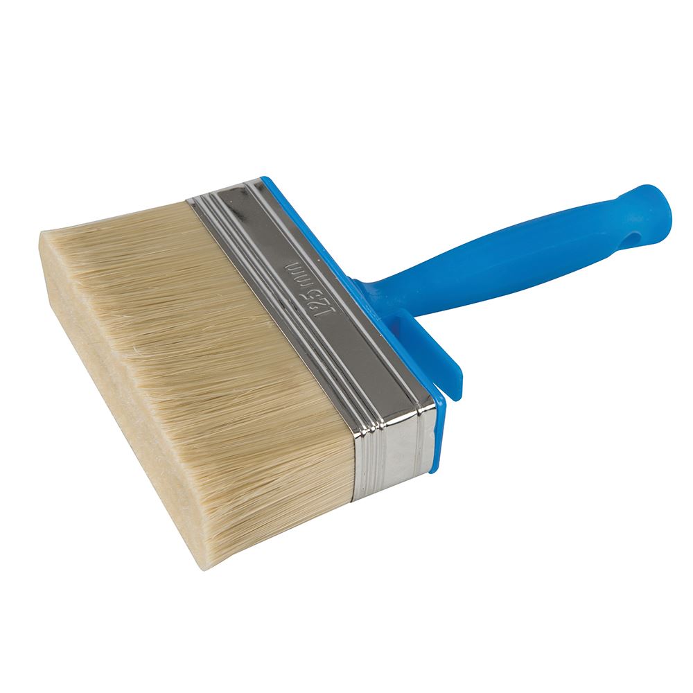 Silverline Shed & Fence Brush, 125mm Bristles with Plastic Handle