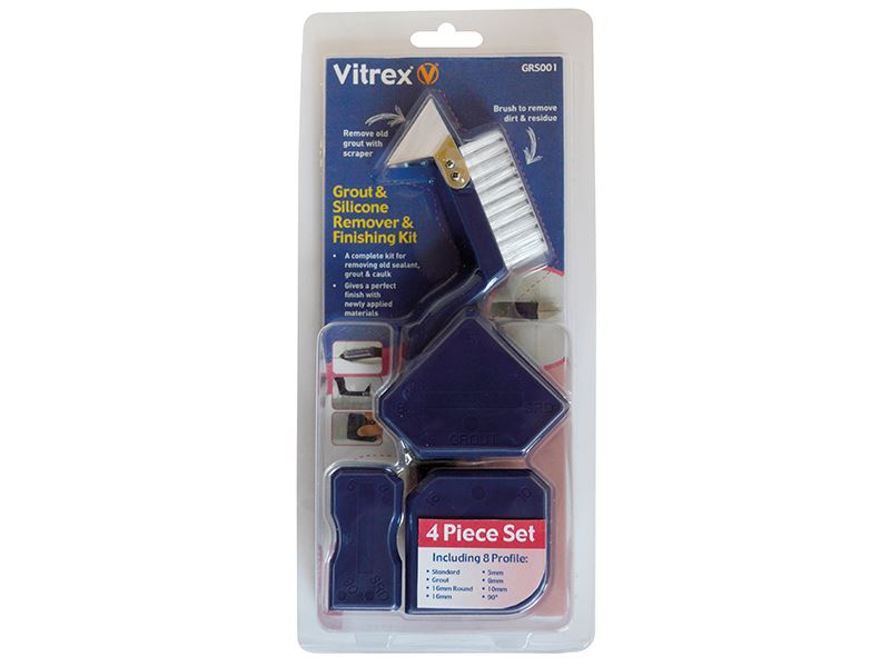 Vitrex GRS001 Grout & Silicone Remover & Finisher Kit