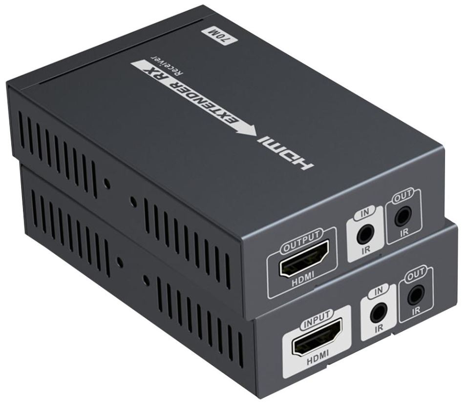 PRO SIGNAL Estensore HDMI 4K UHD su Cavo Cat5e/Cat6, 70m con IR