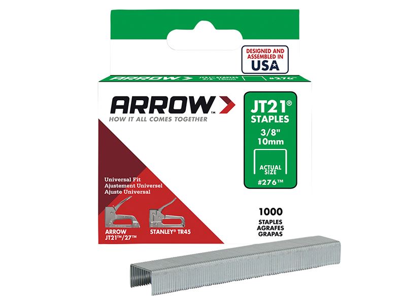 Arrow JT21 T27 Nieten, 10mm (3/8 inch), Verpakking van 1000