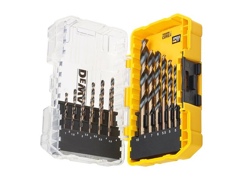 Dewalt - ערכת מקדחי HSS שחור וזהב, 19 חלקים