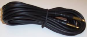 PRO SIGNAL 6.35mm Mono Jack Plug to Plug Lead, 6m, Black