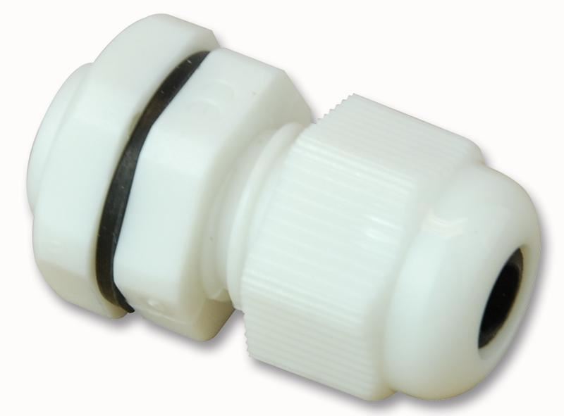 PRO POWER M12 IP68 Nylon Kabelgland Wit - Enkelverpakking