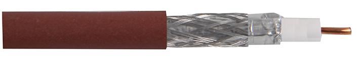 WEBRO Cavo Coassiale RG6U, Marrone, Bobina 50m