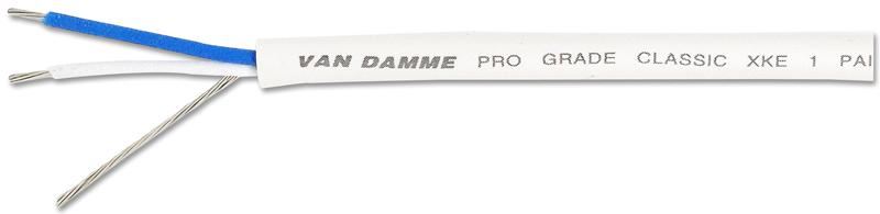 Van Damme Pro Grade Classic XKE 1 Paar Installatiekabel, Wit, 100m Reel
