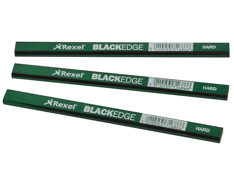 Blackedge Carpenter's Pencils, Green Hard, Pack of 12