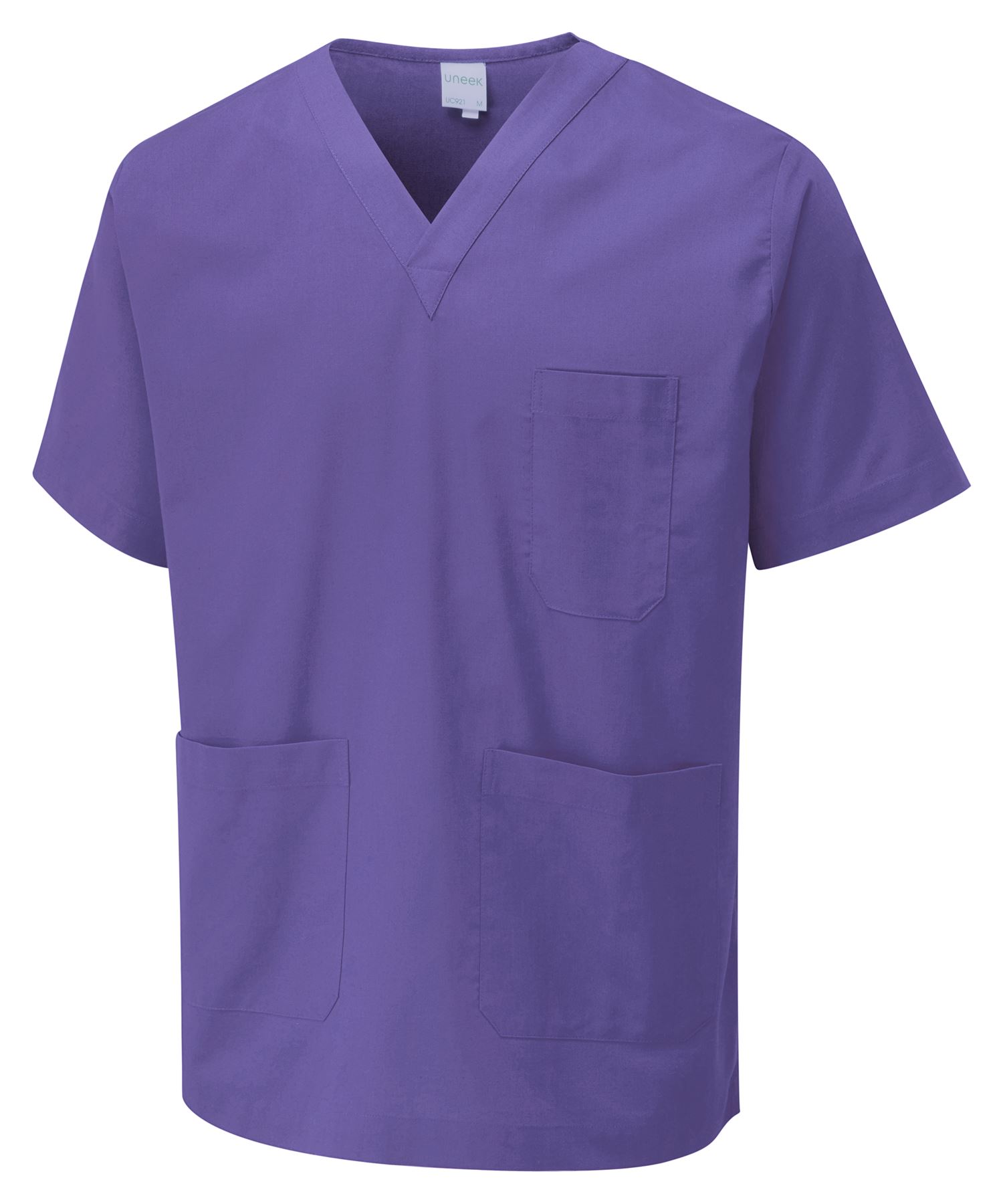 Uneek Unisex Scrub Tunic - Purple, Size M