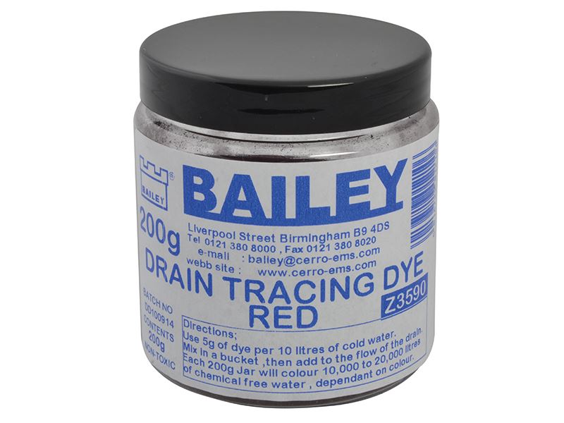 Bailey 3590 Afvoerspoorverf - Rood, 8oz (200g)