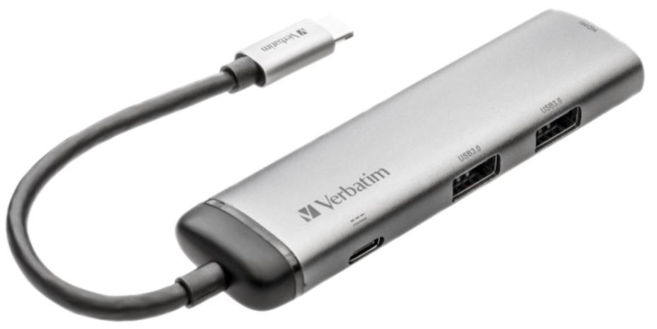 VERBATIM USB-C Multiport Hub with USB 3.0 & 4K HDMI