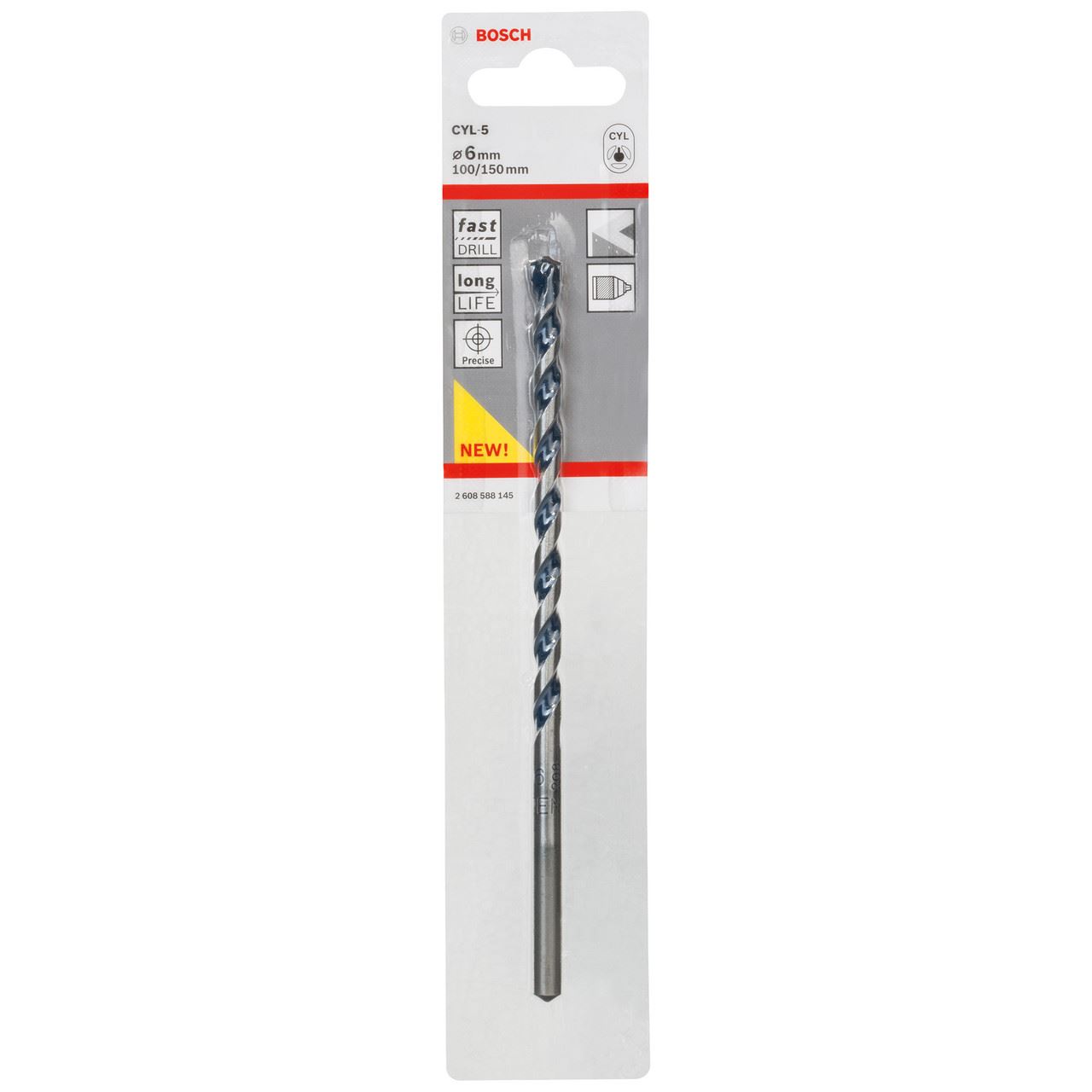 Bosch CYL-5 Concrete Drill Bit 6 x 100 x 150mm, Carbide