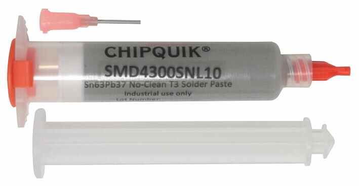 Chip Quik Lead-Free No Clean Solder Paste, 10cc Syringe, 35g
