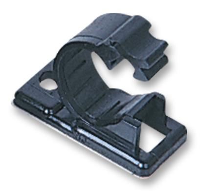PRO POWER - Abnehmbarer Kabelclip, selbstklebend, 7,5mm, schwarz, x100