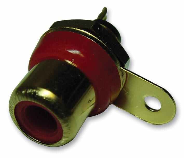 Pro Signal Red & Gold Phono Socket, 2 Contacts