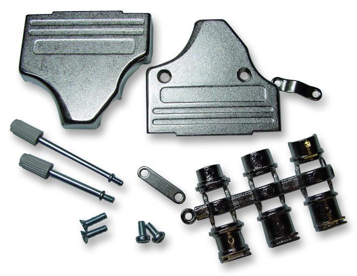 MH CONNECTORS 25-Polig 30° Achterkap, Verzinkt