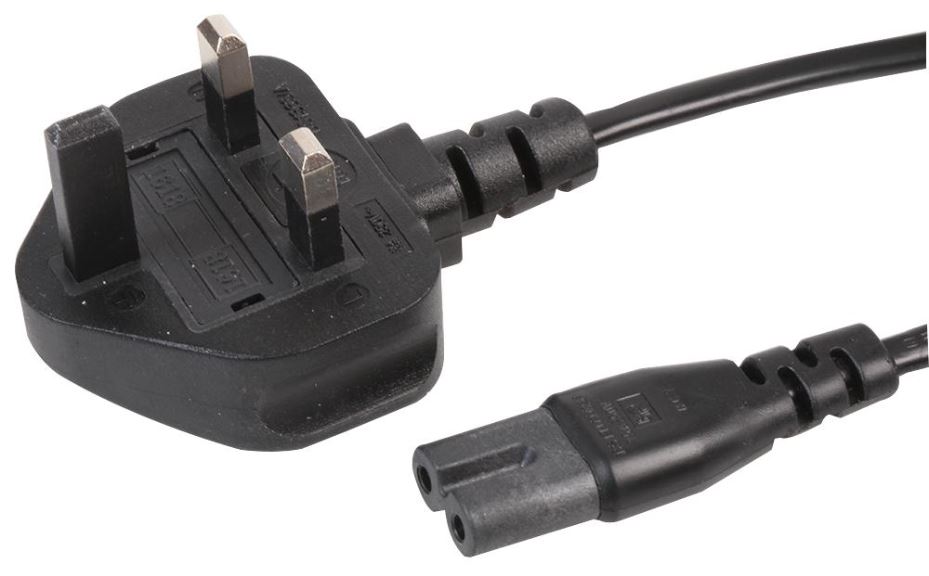 PRO ELEC UK Mains to C7 Power Lead, Black, 0.5m