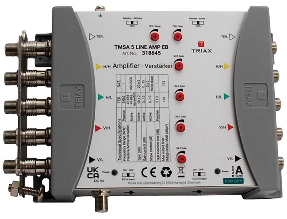 TRIAX TMSA 5 Line Amplifier, 20dB Gain