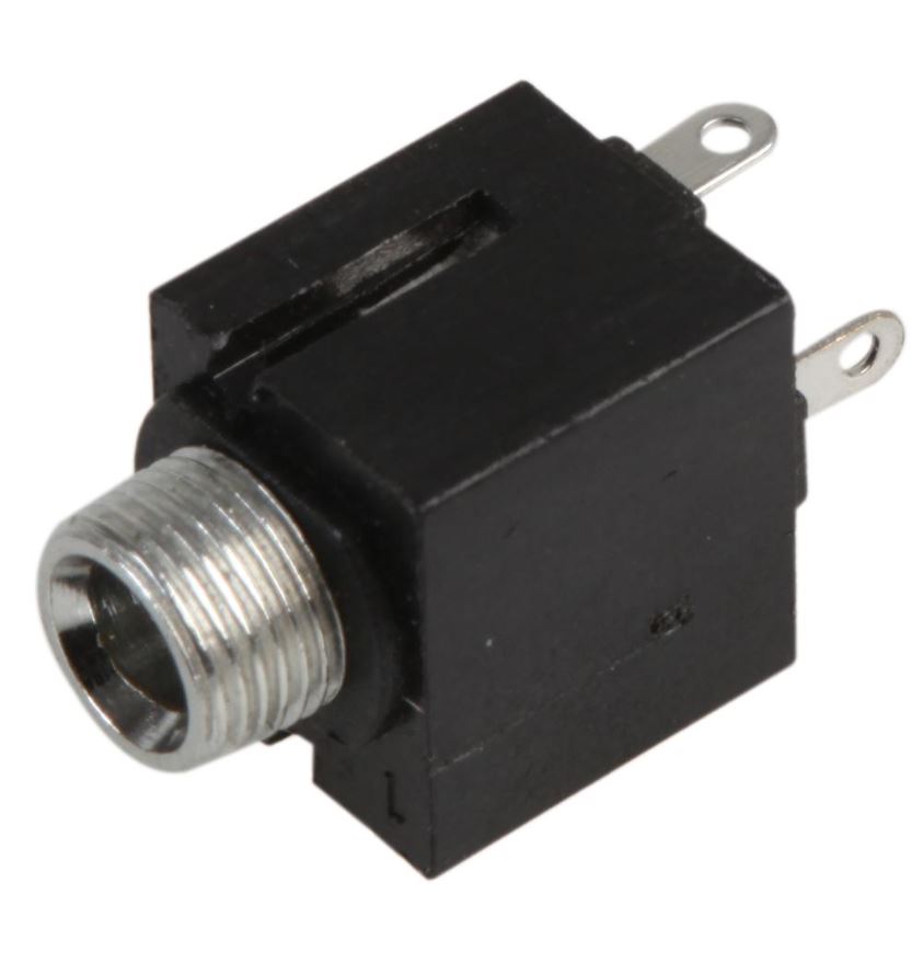 PRO SIGNAL Conector Jack Estéreo de Panel 3.5mm, Conectores para Soldar, Pack 1