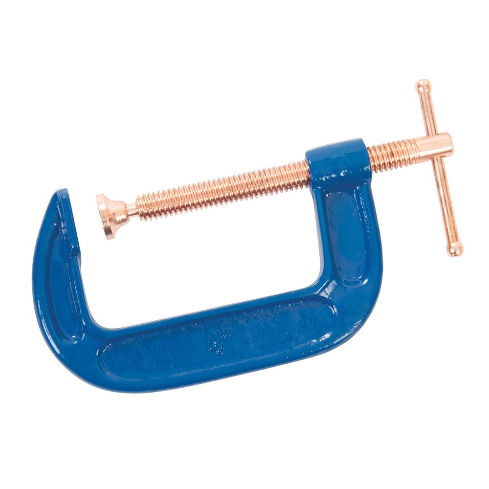 Silverline 100mm Cast-Iron G-Clamp with Steel Thread