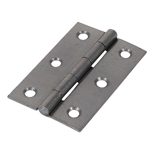 Timco - Charnière à paumelle, acier brut, fixe, 90x60mm (Lot de 2)