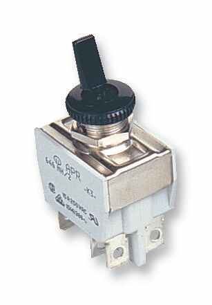 APEM Toggle Switch, SPDT, ON-OFF-ON, 10A, Plastic Lever
