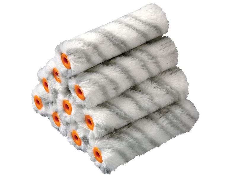 STANLEY Medium Pile Silver Stripe Paint Sleeves, 100mm (10 Pack)